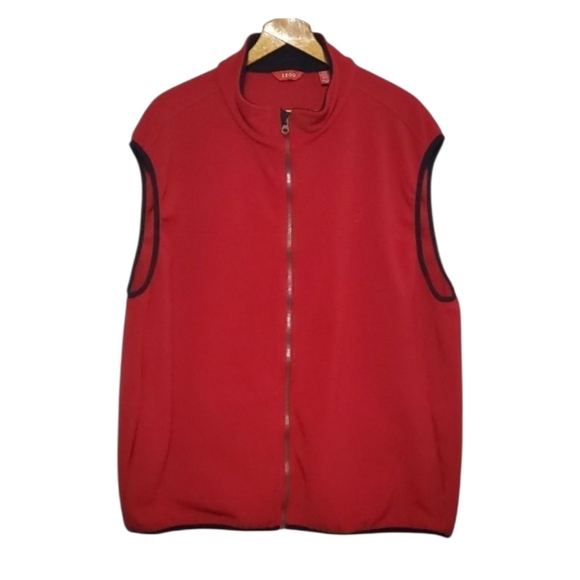 Izod jacket men's size XXL 2X-large red black trim zippered - Picture 1 of 16